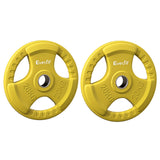 Everfit Weight Plates Olympic 20kgx2 Dumbbell Barbell Plate Weight Lifting Home Gym Yellow
