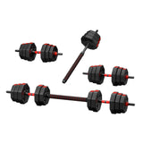 Everfit 40kg Adjustable Dumbbell Barbell Set Weight Plates Home Workout