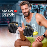 Powertrain 24KG  Adjustable Home Gym Dumbbell - Gold