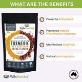 95% Organic Curcumin Extract Cocoa Flavour - Turmeric Powder With Black Pepper - Organic and with Black Pepper - 375g