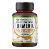 Curcumin Tablets - 95% Pure Organic Vegan - Turmeric Extract Buffered with Black Pepper (1,350mg) - 90 Vegan Capsules