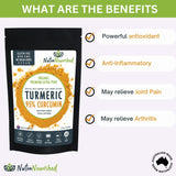 Pure Organic 95% Curcumin Powder (120g/2 months supply) - 1500mg of Turmeric Extract Buffered with Black Pepper