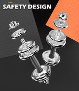 20KG Chrome Dumbbell Set Weight Dumbbells Home Gym Training Fitness BarBell Case