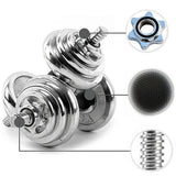 30KG Chrome Dumbbell Set Weight Dumbbells Home Gym Training Fitness BarBell Case