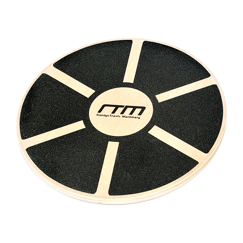 Heavy Duty 15.5" Wooden Balance Board with Non-Slip Pad Fitness