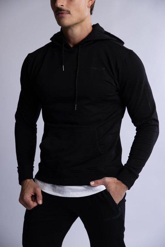 HARD HITTERS SLIM FIT TERRY HOODIE - BLACK