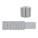 Grey Premium Adjustable Silicone Wrist & Ankle Weights (1lb Each, 2lb Pair) - Waterproof & Sweatproof for Enhanced Yoga, Running & Fitness Workouts