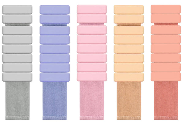 Grey Premium Adjustable Silicone Wrist & Ankle Weights (1lb Each, 2lb Pair) - Waterproof & Sweatproof for Enhanced Yoga, Running & Fitness Workouts