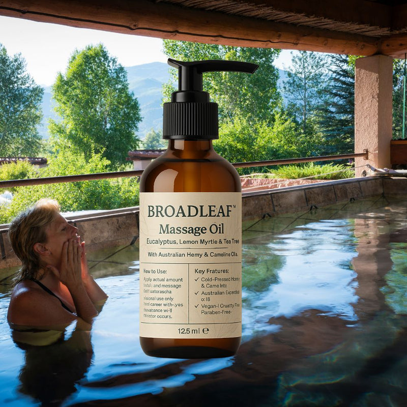Premium Broadleaf Hemp & Camelina Massage Oil with Australian Essentials